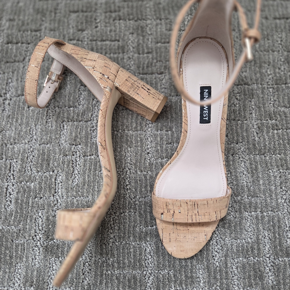 Nine West Pruce Block Heel Sandals 7.5